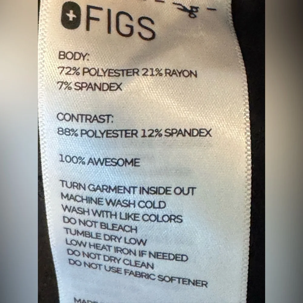FIGS Men Scrub Pants XS Black Tansen Jogger PO#5600 29